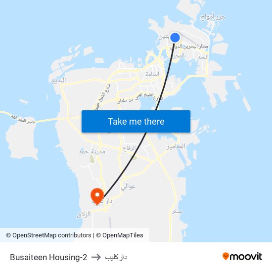 Busaiteen Housing-2 to داركليب map