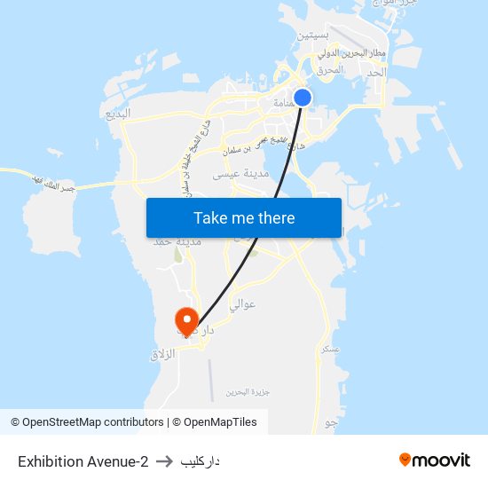 Exhibition Avenue-2 to داركليب map