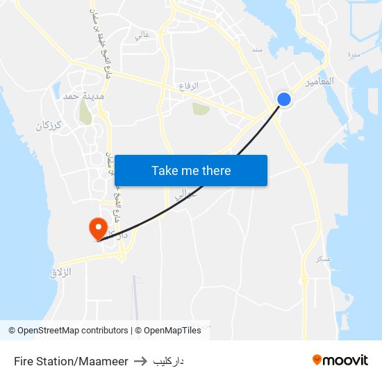 Fire Station/Maameer to داركليب map