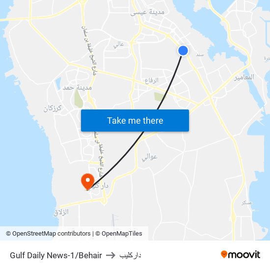 Gulf Daily News-1/Behair to داركليب map