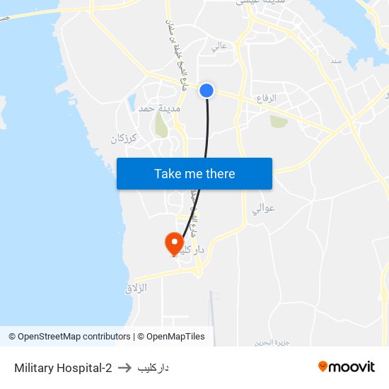Military Hospital-2 to داركليب map