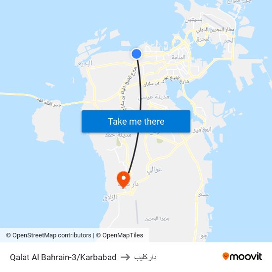 Qalat Al Bahrain-3/Karbabad to داركليب map