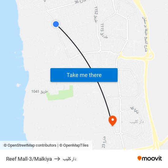 Reef Mall-3/Malkiya to داركليب map