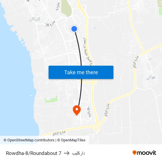 Rowdha-8/Roundabout 7 to داركليب map