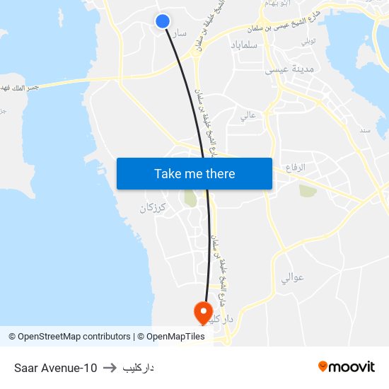 Saar Avenue-10 to داركليب map