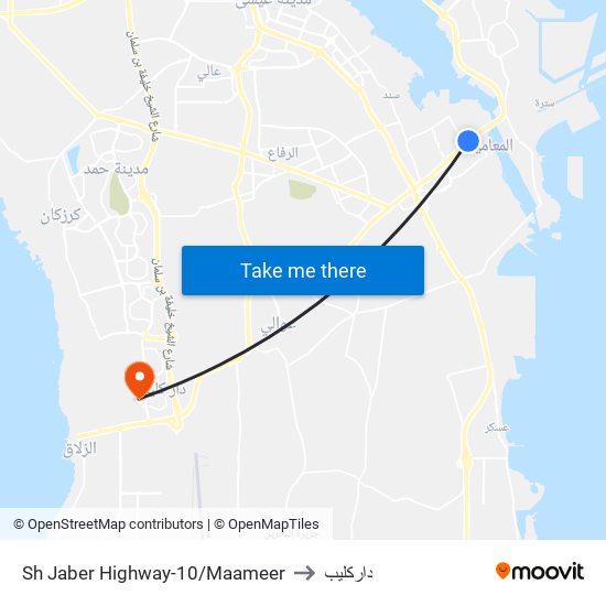 Sh Jaber Highway-10/Maameer to داركليب map
