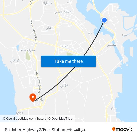 Sh Jaber Highway2/Fuel Station to داركليب map