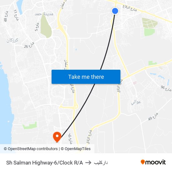 Sh Salman Highway-6/Clock R/A to داركليب map