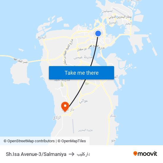 Sh.Isa Avenue-3/Salmaniya to داركليب map