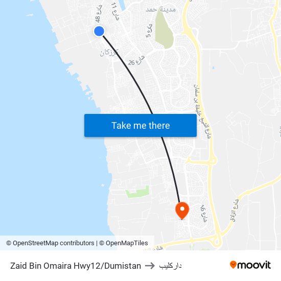 Zaid Bin Omaira Hwy12/Dumistan to داركليب map