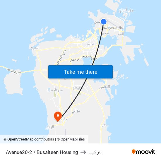 Avenue20-2 / Busaiteen Housing to داركليب map