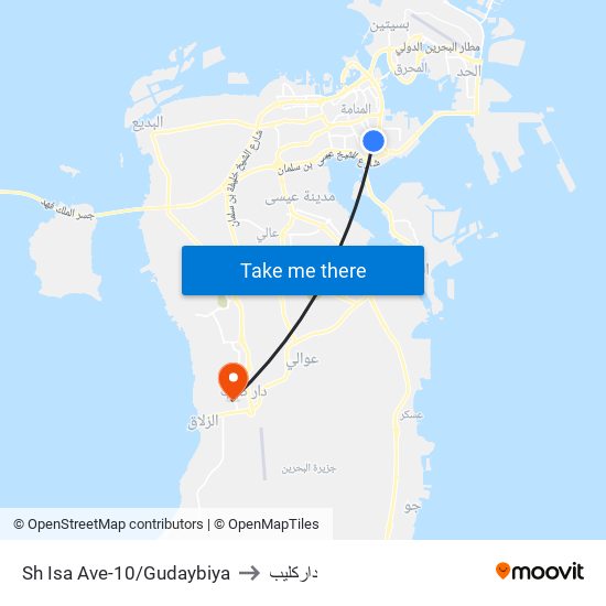 Sh Isa Ave-10/Gudaybiya to داركليب map