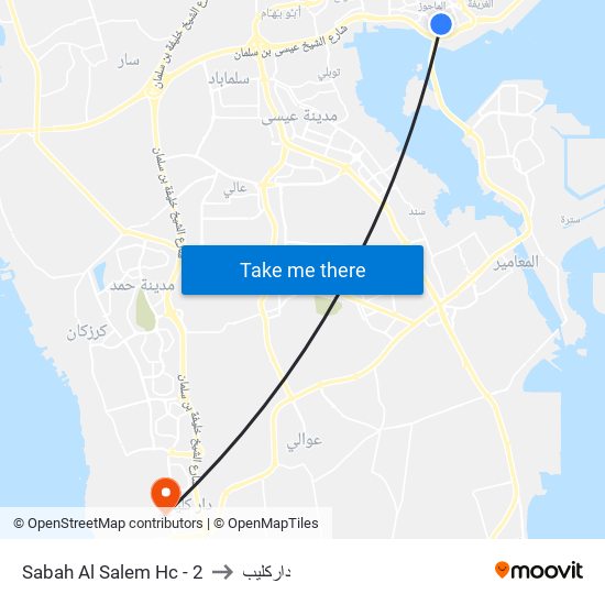Sabah Al Salem Hc - 2 to داركليب map