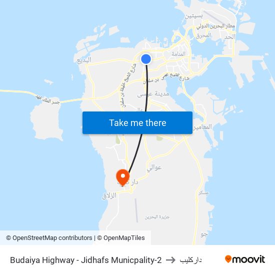 Budaiya Highway - Jidhafs Municpality-2 to داركليب map