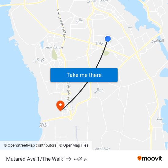 Mutared Ave-1/The Walk to داركليب map