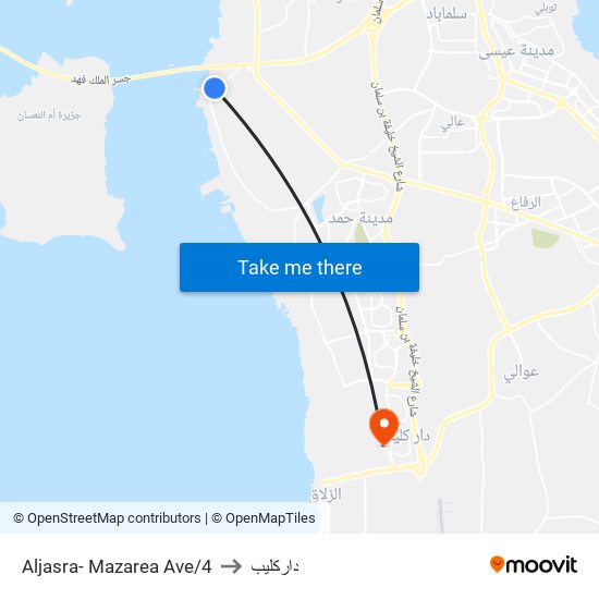 Aljasra- Mazarea Ave/4 to داركليب map