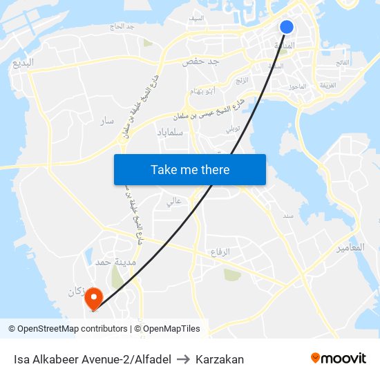 Isa Alkabeer Avenue-2/Alfadel to Karzakan map