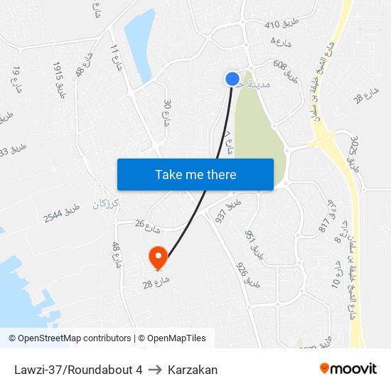 Lawzi-37/Roundabout 4 to Karzakan map