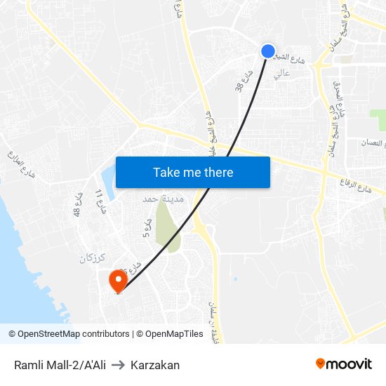 Ramli Mall-2/A'Ali to Karzakan map