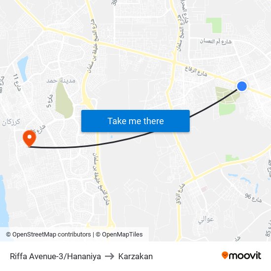 Riffa Avenue-3/Hananiya to Karzakan map