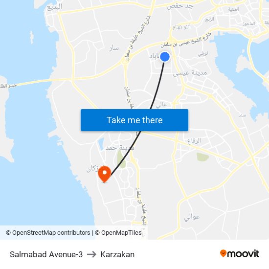 Salmabad Avenue-3 to Karzakan map