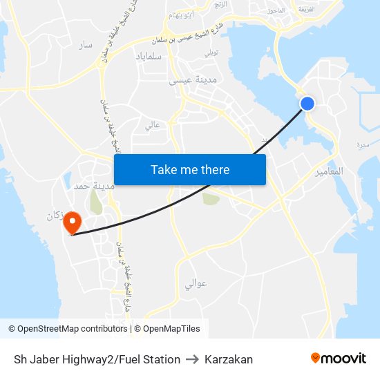 Sh Jaber Highway2/Fuel Station to Karzakan map