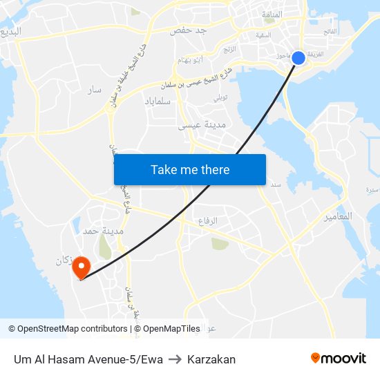 Um Al Hasam Avenue-5/Ewa to Karzakan map