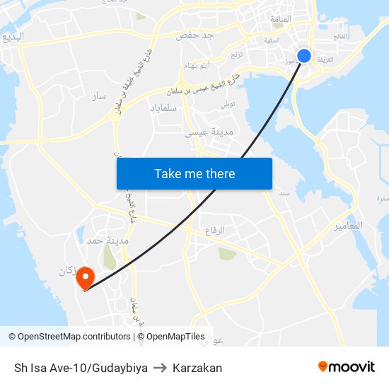 Sh Isa Ave-10/Gudaybiya to Karzakan map