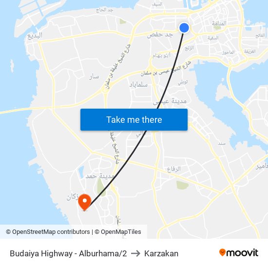 Budaiya Highway - Alburhama/2 to Karzakan map