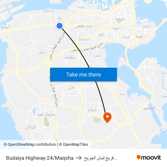 Budaiya Highway-24/Maqsha to فريج لبنان الجريح .. map