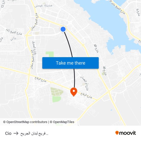 Cio to فريج لبنان الجريح .. map