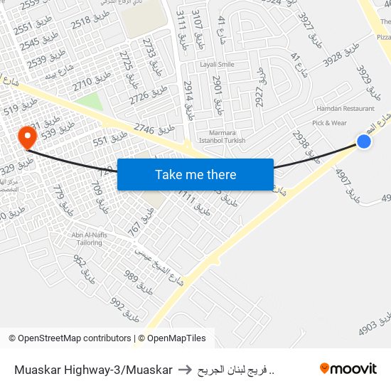 Muaskar Highway-3/Muaskar to فريج لبنان الجريح .. map