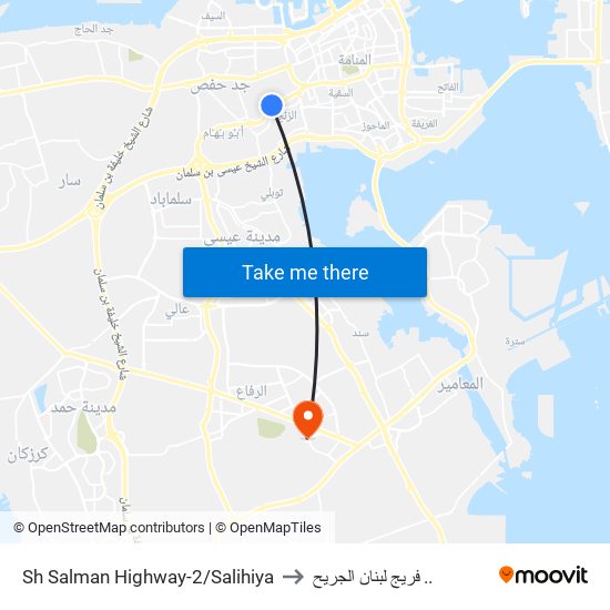 Sh Salman Highway-2/Salihiya to فريج لبنان الجريح .. map
