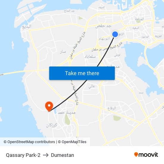 Qassary Park-2 to Dumestan map