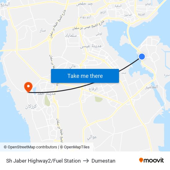 Sh Jaber Highway2/Fuel Station to Dumestan map