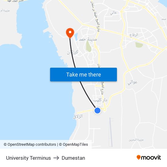 University Terminus to Dumestan map