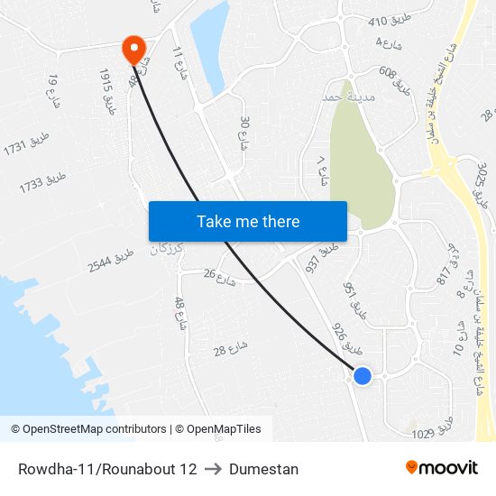 Rowdha-11/Rounabout 12 to Dumestan map