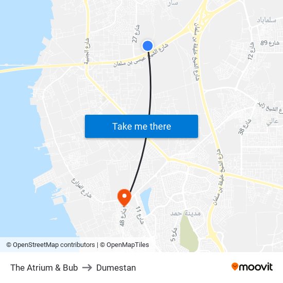 The Atrium & Bub to Dumestan map