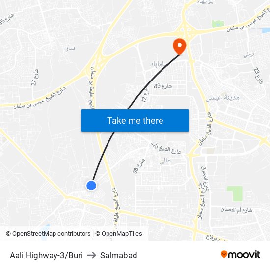 Aali Highway-3/Buri to Salmabad map