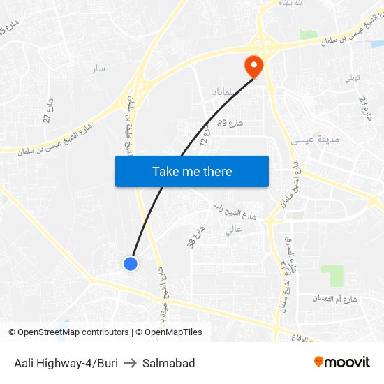 Aali Highway-4/Buri to Salmabad map