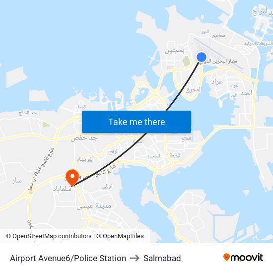 Airport Avenue6/Police Station to Salmabad map