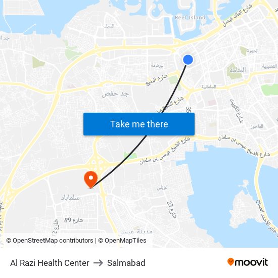 Al Razi Health Center to Salmabad map