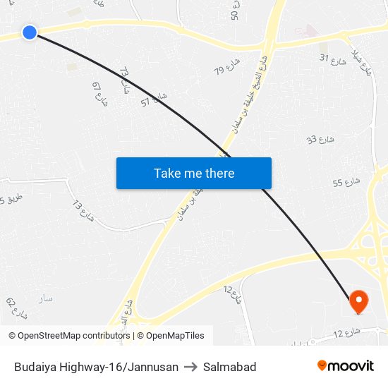 Budaiya Highway-16/Jannusan to Salmabad map