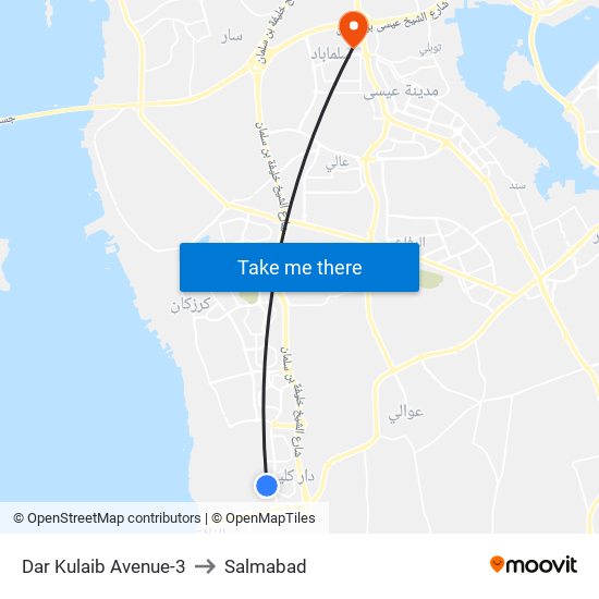 Dar Kulaib Avenue-3 to Salmabad map