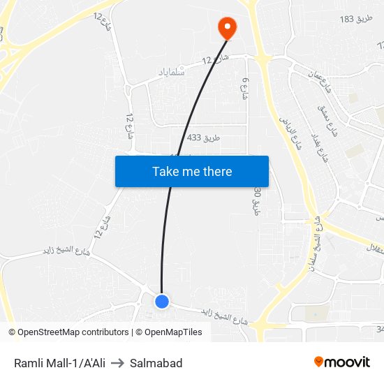 Ramli Mall-1/A'Ali to Salmabad map