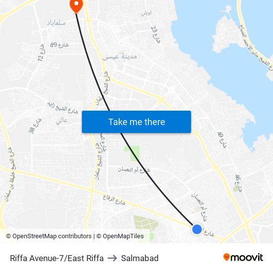 Riffa Avenue-7/East Riffa to Salmabad map