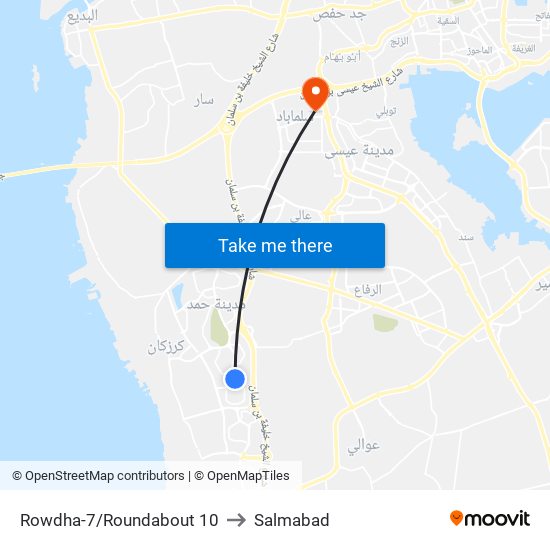 Rowdha-7/Roundabout 10 to Salmabad map