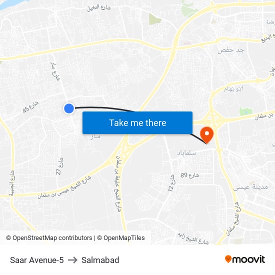 Saar Avenue-5 to Salmabad map