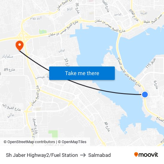 Sh Jaber Highway2/Fuel Station to Salmabad map