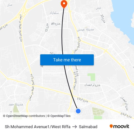 Sh Mohammed Avenue1/West Riffa to Salmabad map
